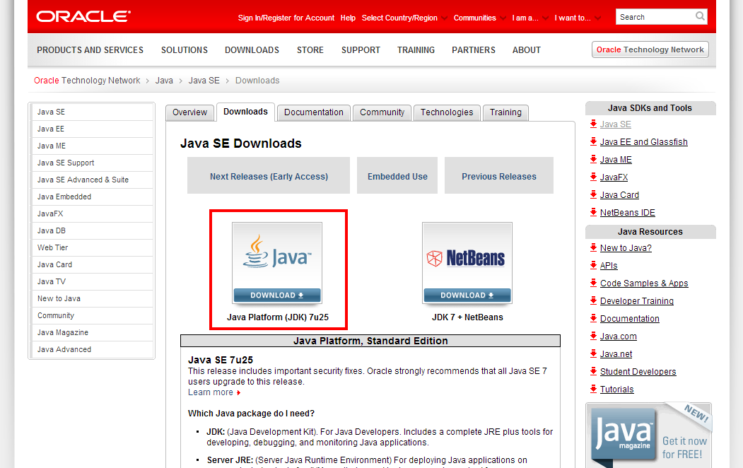 Java 7.0 free download